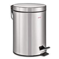 Ведро-контейнер для мусора (урна) с педалью LAIMA Classic, 12 л, зеркальное, нержавеющая сталь, со съемным внутренним ведром в зеленограде