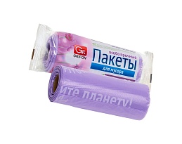 Мешки для мусора 35 л, ароматизированные, сиреневые, в рулоне 20 шт., ПНД, 12 мкм, 560х530 мм, GRIFON Полевые Цветы, 100-034 в зеленограде