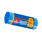 Мешки для мусора 20 л, синие, в рулоне 30 шт., ПНД, 8 мкм, 500х400 мм, Comfort, М0017 (МН 20-30с)