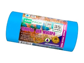 Мешки для мусора 35 л, ароматизированные, синие, в рулоне 30 шт., ПНД, 12 мкм, 640х500 мм, EXTRA, 3530661 в зеленограде