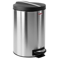 Ведро-контейнер для мусора (урна) с педалью LAIMA Modern, 12 л, матовое, нержавеющая сталь, со съемным внутренним ведром в зеленограде