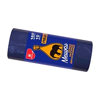 Мешки для мусора 160 л, синие, рулон 10 шт., ПВД, 35 мкм, 1100х900 мм, Уфа Пак, МВ1755 (МВ 160-10ср) в зеленограде Мешки для мусора 160 л, синие, рулон 10 шт., ПВД, 35 мкм, 1100х900 мм, Уфа Пак, МВ1755 (МВ 160-10ср) в зеленограде