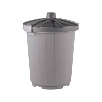 Мусорный бак с крышкой на колесах 105 л серый 105 серый в зеленограде