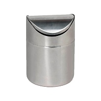 Урна для мусора 1,2 л настольная, с качающейся крышкой, нержавеющая сталь, матовая в зеленограде