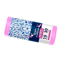 Мешки для мусора 10 л, розовые, в рулоне 30 шт., ПНД, 8 мкм, 470х360 мм, Узоры Чистоты, МУ3582 (МГ-10роз) в зеленограде