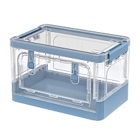 Ящик пластиковый складной прозрачный, дно синее, 360х235х230 мм, с колесиками в зеленограде Ящик пластиковый складной прозрачный, дно синее, 360х235х230 мм, с колесиками в зеленограде