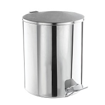 Ведро для мусора с педалью, усиленное, Титан, 15 л, нержавеющая сталь, хром в зеленограде