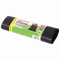 Мешки для мусора 120 л, черные, в рулоне 10 шт., ПНД, 11 мкм, 1020х670 мм, Любаша, 608093 в зеленограде