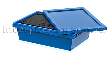 Изотермический контейнер KV 6416 в сборе с крышкой голубой в зеленограде Изотермический контейнер KV 6416 в сборе с крышкой голубой в зеленограде