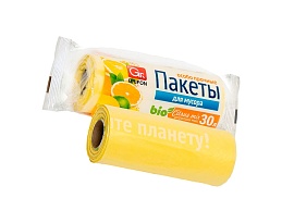 Мешки для мусора 35 л, ароматизированные, желтые, в рулоне 20 шт., ПНД, 12 мкм, 560х530 мм, GRIFON Цитрусовый Микс, 100-033 в зеленограде