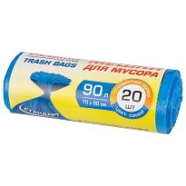 Мешки для мусора 90 л, синие, в рулоне 20 шт., ПНД, 14 мкм, 900х700 мм, LAIMA ULTRA, 607693 в зеленограде Мешки для мусора 90 л, синие, в рулоне 20 шт., ПНД, 14 мкм, 900х700 мм, LAIMA ULTRA, 607693 в зеленограде