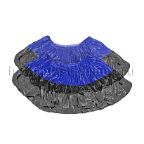 Бахилы сине-черные 1000 шт (500 пар), 54 мкм, двойная подошва, с одной резинкой, Прочные+ в зеленограде