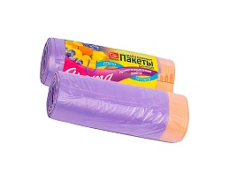 Мешки для мусора 35 л, ароматизированные, Лаванда, сиреневые, в рулоне 10 шт., ПНД, 12 мкм, 560х530 мм, GRIFON Aroma, 101-080 La в зеленограде