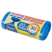 Мешки для мусора 20 л, синие, в рулоне 30 шт., ПНД, 8 мкм, 500х450 мм, LAIMA, 607682 в зеленограде Мешки для мусора 20 л, синие, в рулоне 30 шт., ПНД, 8 мкм, 500х450 мм, LAIMA, 607682 в зеленограде