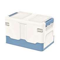 Ящик пластиковый складной белый, дно синее, 370х240х240 мм в зеленограде