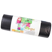 Мешки для мусора 220 л, черные, в рулоне 10 шт., ПВД, 29 мкм, 1100х830 мм, Концепция Быта ЭкоДом, 604924 в зеленограде