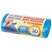 Мешки для мусора 35 л, с ушками, синие, в рулоне 30 шт., ПНД, 11 мкм, 650х500 мм, LAIMA ULTRA, 607684 в зеленограде Мешки для мусора 35 л, с ушками, синие, в рулоне 30 шт., ПНД, 11 мкм, 650х500 мм, LAIMA ULTRA, 607684 в зеленограде