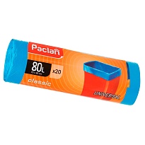 Мешки для мусора 80 л, синие, в рулоне 20 шт., ПНД, 12 мкм, 900х700 мм, PACLAN Classic, 606335 в зеленограде