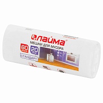 Мешки для мусора 60 л, белые, в рулоне 20 шт., ПНД, 7 мкм, 680х580 мм, LAIMA, 605539 в зеленограде Мешки для мусора 60 л, белые, в рулоне 20 шт., ПНД, 7 мкм, 680х580 мм, LAIMA, 605539 в зеленограде