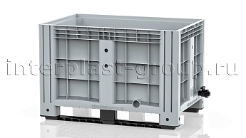 Контейнер iBox сплошной на полозьях с краном серый в зеленограде