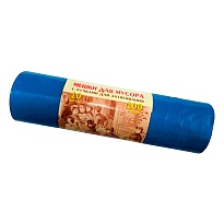 Мешки для мусора 100 л, с завязками, синие, в рулоне 10 шт., ПВД, 40 мкм, 840х670 мм, Концепция Быта Vitalux, 604933 в зеленограде